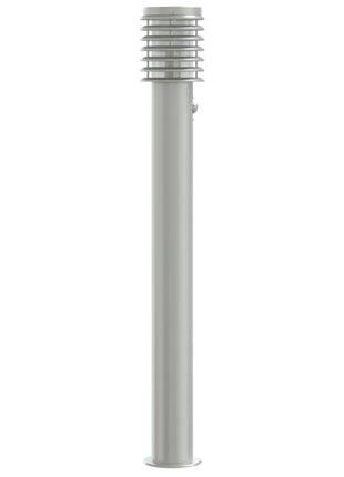 Buitenvloerlampen 3 st met sensors 110 cm roestvrijstaal zilver