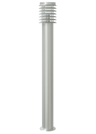 Buitenvloerlampen 3 st met sensors 110 cm roestvrijstaal zilver