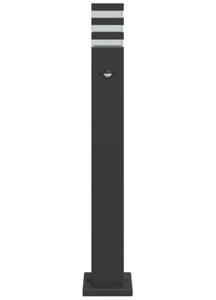 Vloerlampen voor buiten 3 st met sensor 80 cm aluminium zwart