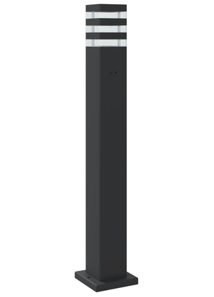 Vloerlampen voor buiten 3 st met sensor 80 cm aluminium zwart