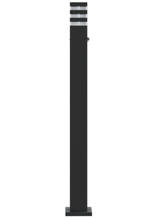 Vloerlampen voor buiten 3 st met sensor 110 cm aluminium zwart