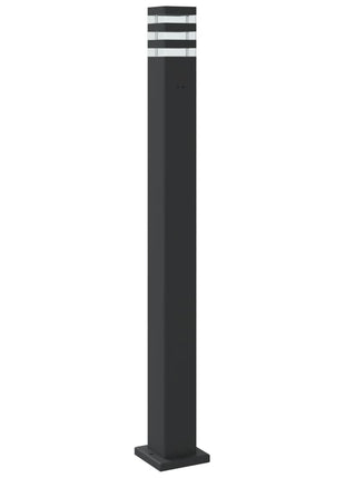 Vloerlampen voor buiten 3 st met sensor 110 cm aluminium zwart