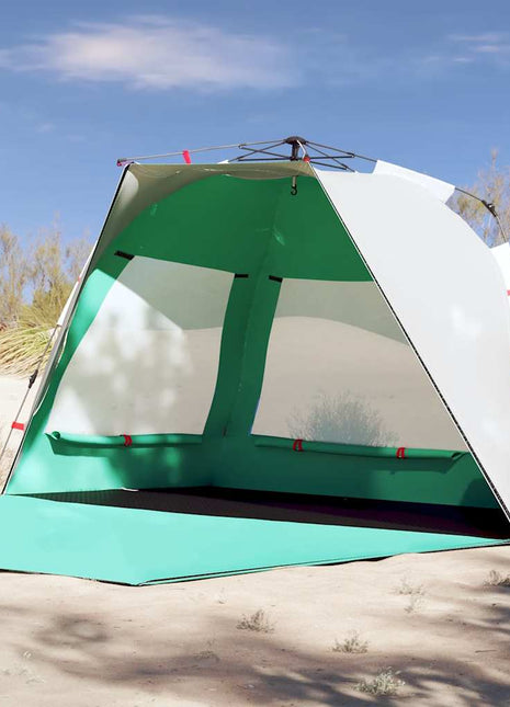 strandtent 3-persoons waterdicht snelontgrendeling zeegroen