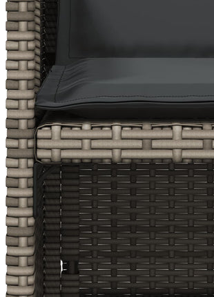 Tuinstoelen 4 st met kussens poly rattan grijs