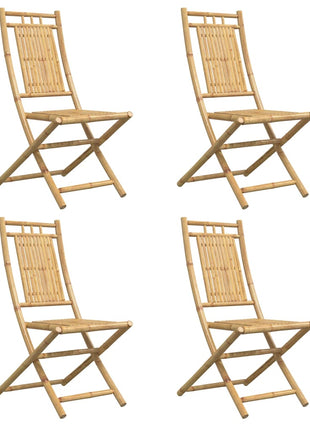 Tuinstoelen 4 st inklapbaar 46x66x99 bamboe