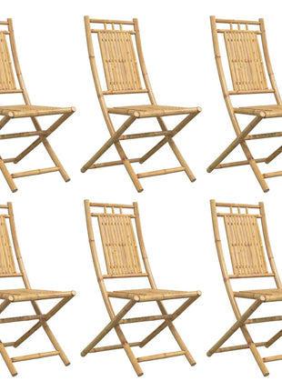 Tuinstoelen 6 st inklapbaar 46x66x99 bamboe