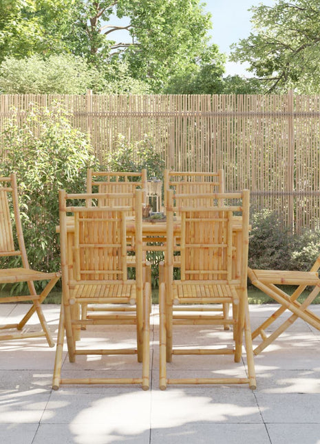 Tuinstoelen 6 st inklapbaar 46x66x99 bamboe