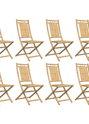 Tuinstoelen 8 st inklapbaar 46x66x99 bamboe