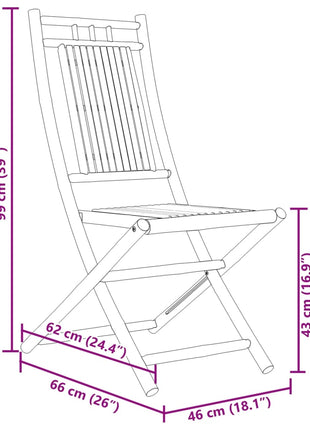 Tuinstoelen 8 st inklapbaar 46x66x99 bamboe