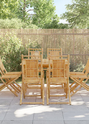 Tuinstoelen 8 st inklapbaar 46x66x99 bamboe