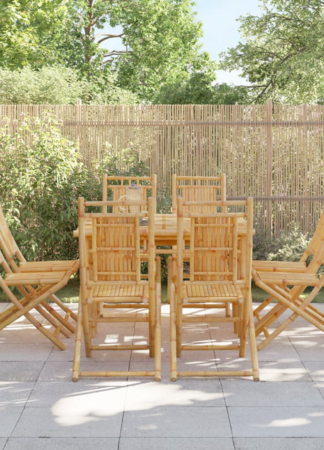 Tuinstoelen 8 st inklapbaar 46x66x99 bamboe