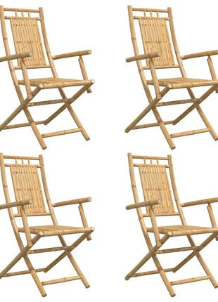 Tuinstoelen 4 st inklapbaar 53x66x99 bamboe