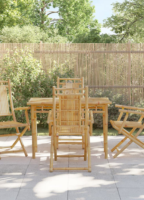 Tuinstoelen 4 st inklapbaar 53x66x99 bamboe