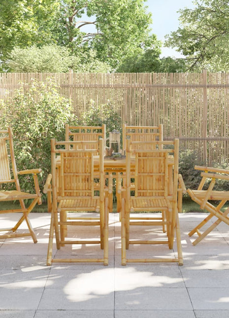 Tuinstoelen 6 st inklapbaar 53x66x99 bamboe