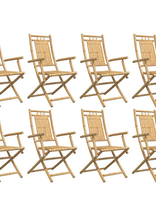 Tuinstoelen 8 st inklapbaar 53x66x99 bamboe