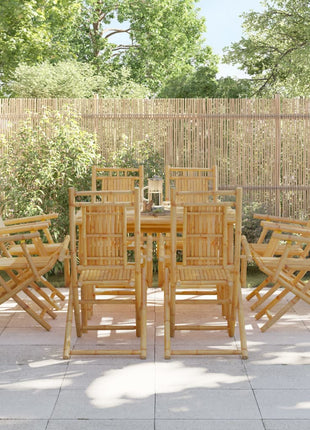 Tuinstoelen 8 st inklapbaar 53x66x99 bamboe