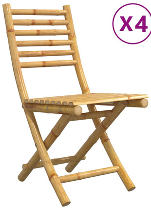 Tuinstoelen 4 st inklapbaar 43x54x88 bamboe
