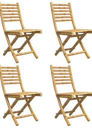 Tuinstoelen 4 st inklapbaar 43x54x88 bamboe