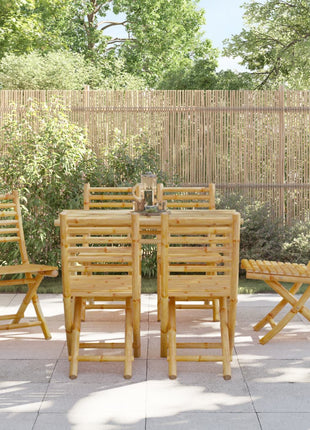 Tuinstoelen 6 st inklapbaar 43x54x88 bamboe