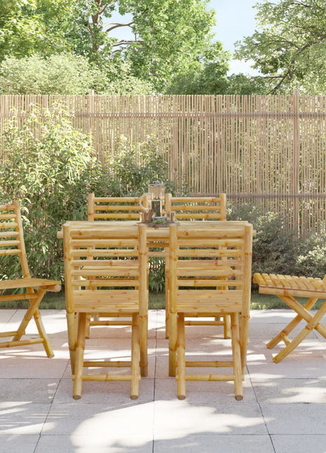 Tuinstoelen 6 st inklapbaar 43x54x88 bamboe