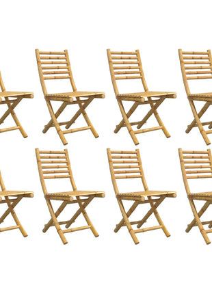 Tuinstoelen 8 st inklapbaar 43x54x88 bamboe