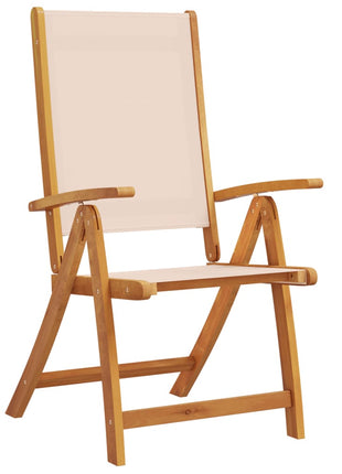 Tuinstoelen inklapbaar 4 st massief acaciahout en textileen