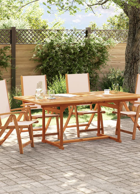 Tuinstoelen inklapbaar 4 st massief acaciahout en textileen