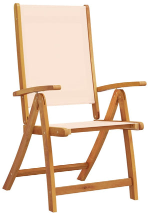 Tuinstoelen inklapbaar 8 st massief acaciahout en textileen