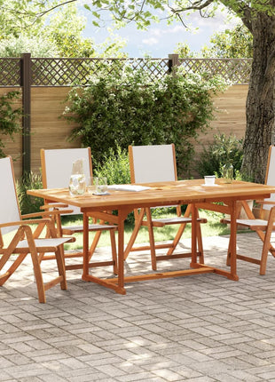 Tuinstoelen inklapbaar 4 st massief acaciahout en textileen