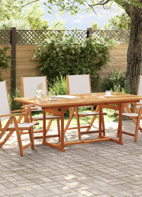 Tuinstoelen inklapbaar 4 st massief acaciahout en textileen