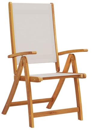 Tuinstoelen inklapbaar 6 st massief acaciahout en textileen