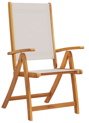 Tuinstoelen inklapbaar 8 st massief acaciahout en textileen