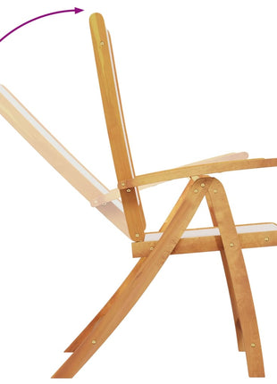 Tuinstoelen inklapbaar 8 st massief acaciahout en textileen