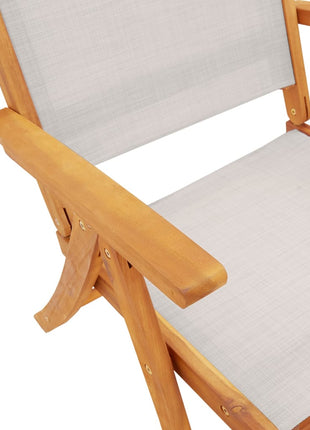 Tuinstoelen inklapbaar 8 st massief acaciahout en textileen