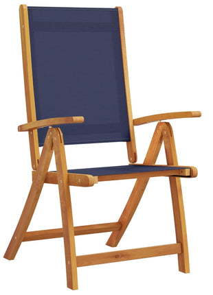 Tuinstoelen inklapbaar 4 st massief acaciahout en textileen