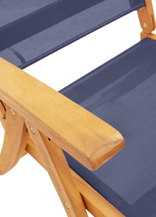 Tuinstoelen inklapbaar 4 st massief acaciahout en textileen