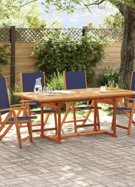 Tuinstoelen inklapbaar 4 st massief acaciahout en textileen