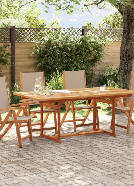Tuinstoelen inklapbaar 4 st massief acaciahout en textileen