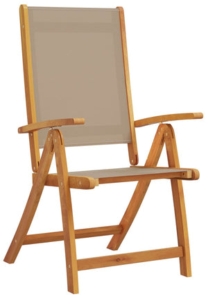 Tuinstoelen inklapbaar 6 st massief acaciahout en textileen