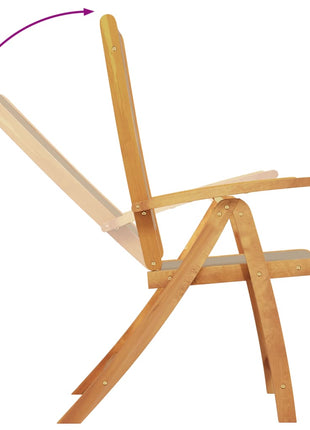 Tuinstoelen inklapbaar 6 st massief acaciahout en textileen