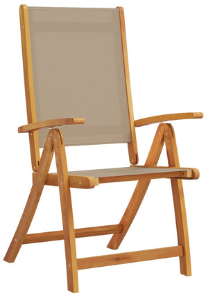 Tuinstoelen inklapbaar 8 st massief acaciahout en textileen