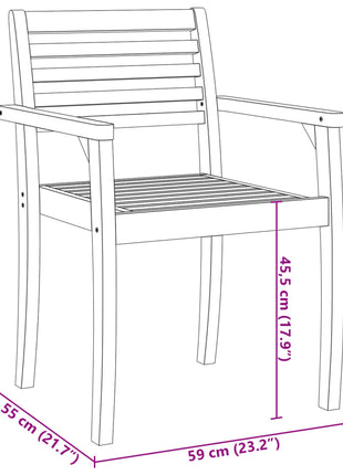 Tuinstoelen 8 st 59x55x85 cm massief acaciahout