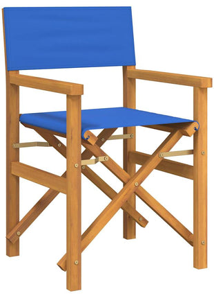 Regisseursstoel inklapbaar massief teakhout blauw