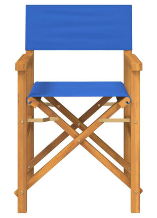 Regisseursstoel inklapbaar massief teakhout blauw
