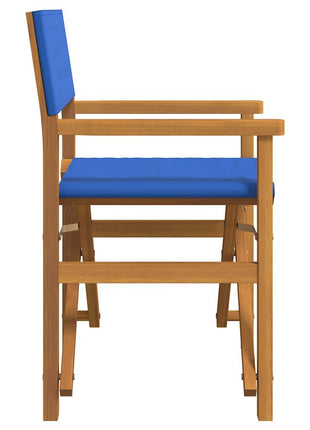 Regisseursstoel inklapbaar massief teakhout blauw