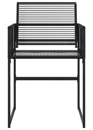 Tuinstoelen 4 st poly rattan zwart