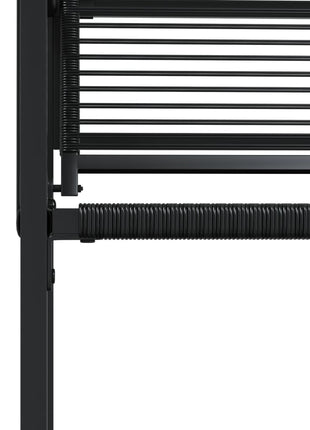 Tuinstoelen 4 st poly rattan zwart