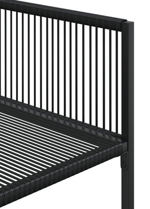 Tuinstoelen 4 st poly rattan zwart