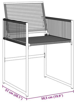 Tuinstoelen 4 st poly rattan zwart