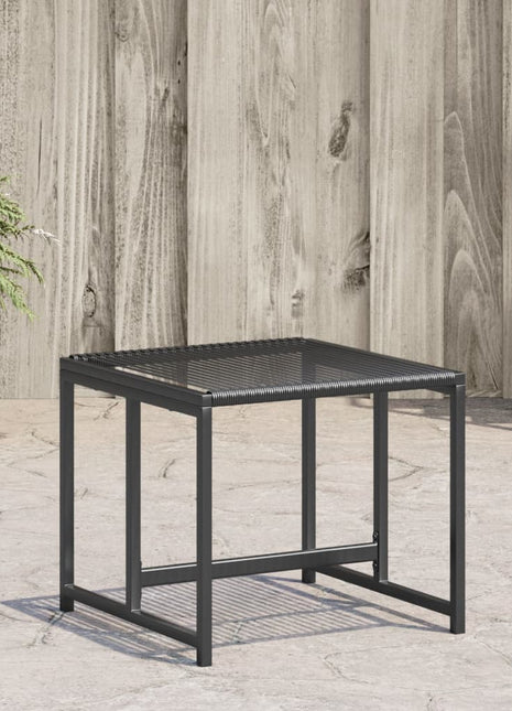 Tuinkrukken 4 st poly rattan zwart